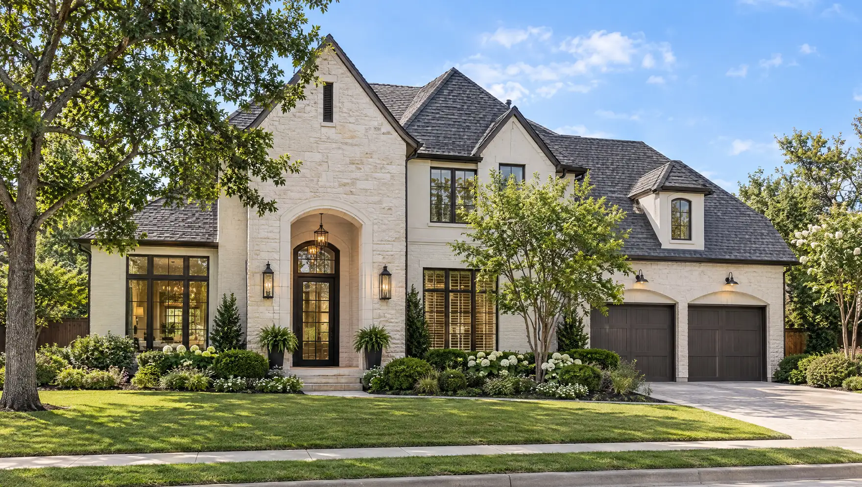 Front elevation of a home
